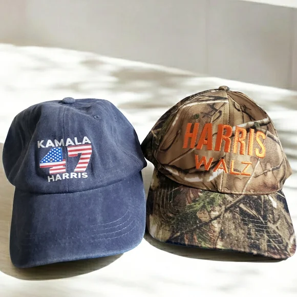 HARRIS WALZ Camo Black Hat Campaign Voter 2024 Hunter Cap Snapback Lot o… - Picture 2 of 10